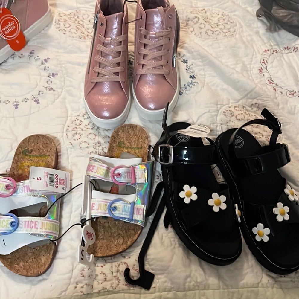 Justice Pink High-Top Sneakers for Kids